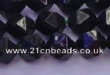 CGS463 15.5 inches 10mm faceted nuggets green goldstone beads