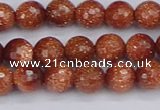 CGS471 15.5 inches 6mm faceted round goldstone beads wholesale