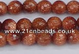 CGS471 15.5 inches 6mm faceted round goldstone beads wholesale