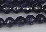 CGS480 15.5 inches 8mm faceted round blue goldstone beads