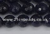 CGS481 15.5 inches 10mm faceted round blue goldstone beads