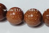 CGS55 15.5 inches 18mm round goldstone beads wholesale