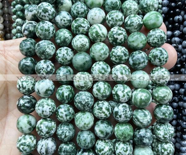 CGS603 15 inches 10mm round green spot stone beads wholesale