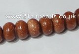 CGS65 15.5 inches 8*12mm rondelle goldstone beads wholesale