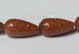 CGS72 15.5 inches 10*20mm teardrop goldstone beads wholesale