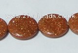 CGS76 15.5 inches 20mm coin goldstone beads wholesale