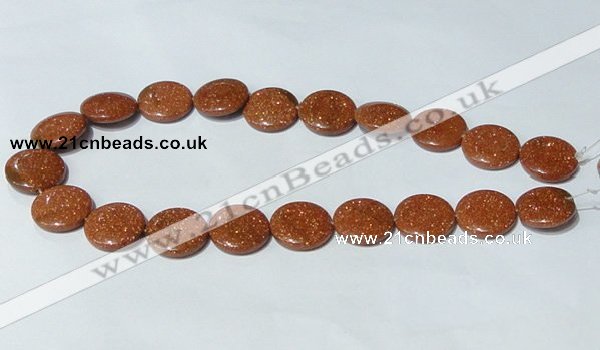 CGS76 15.5 inches 20mm coin goldstone beads wholesale