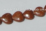 CGS82 15.5 inches 12*12mm heart goldstone beads wholesale