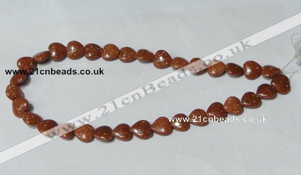 CGS82 15.5 inches 12*12mm heart goldstone beads wholesale