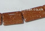 CGS84 15.5 inches 18*25mm rectangle goldstone beads wholesale