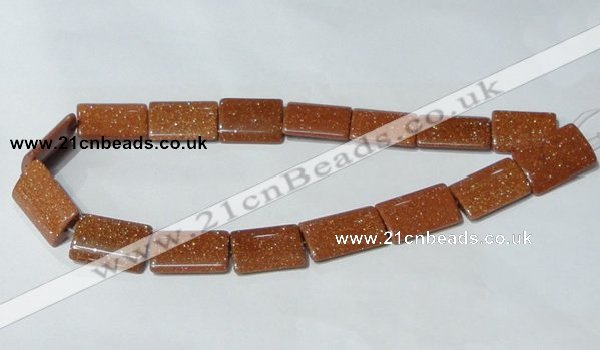 CGS84 15.5 inches 18*25mm rectangle goldstone beads wholesale