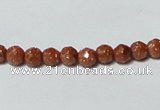 CGS88 15.5 inches 4mm faceted round goldstone beads wholesale