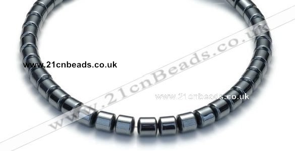 CHE03 16 inches 7mm column shape hematite beads Wholesale