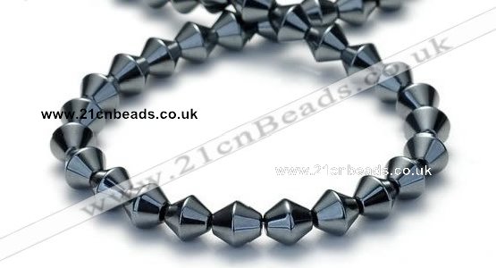 CHE06 14.5 inches 8*8mm bicone shape hematite beads Wholesale