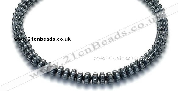 CHE08 16 inches 4*7mm flower shape hematite beads Wholesale