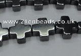 CHE1006 15.5 inches 10*10mm cross hematite beads wholesale