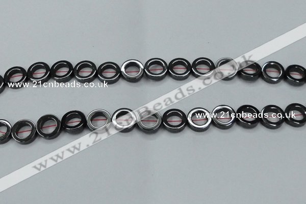 CHE1015 15.5 inches 12mm donut hematite beads wholesale