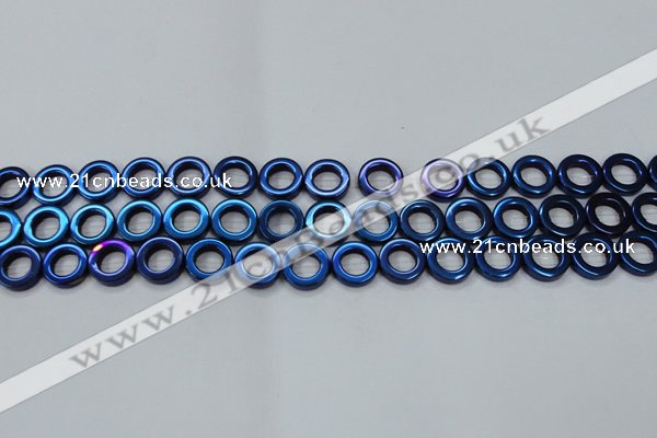 CHE1020 15.5 inches 12mm donut plated hematite beads wholesale