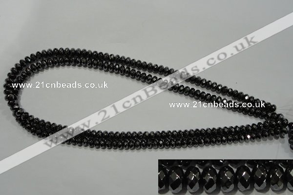 CHE103 15.5 inches 4*6mm faceted rondelle hematite beads wholesale