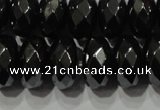 CHE105 15.5 inches 6*10mm faceted rondelle hematite beads wholesale