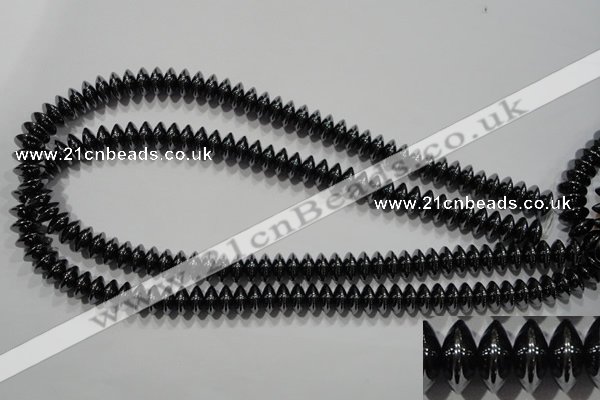 CHE109 15.5 inches 6*10mm rondelle hematite beads wholesale