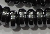 CHE111 15.5 inches 5*12mm rondelle large hole hematite beads