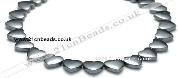 CHE12 15 inches 12mm heart shape hematite beads Wholesale