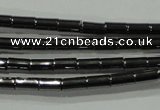 CHE120 15.5 inches 2*4mm tube hematite beads wholesale