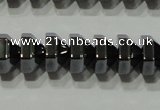 CHE135 15.5 inches 5*8mm pyramid hematite beads wholesale