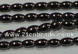 CHE136 15.5 inches 3*5mm rice hematite beads wholesale