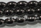 CHE138 15.5 inches 5*8mm rice hematite beads wholesale