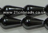 CHE148 15.5 inches 8*16mm teardrop hematite beads wholesale