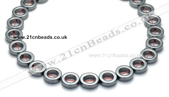 CHE15 16 inches 12mm donut shape hematite beads Wholesale