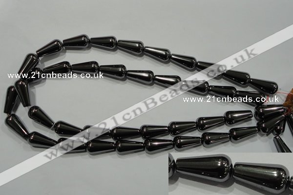 CHE150 15.5 inches 10*20mm teardrop hematite beads wholesale