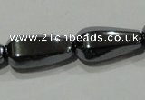 CHE152 15.5 inches 8*16mm faceted teardrop hematite beads