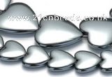 CHE16 16 inches 16mm & 25mm heart shape hematite beads Wholesale