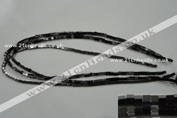 CHE180 15.5 inches 3*3mm cube hematite beads wholesale