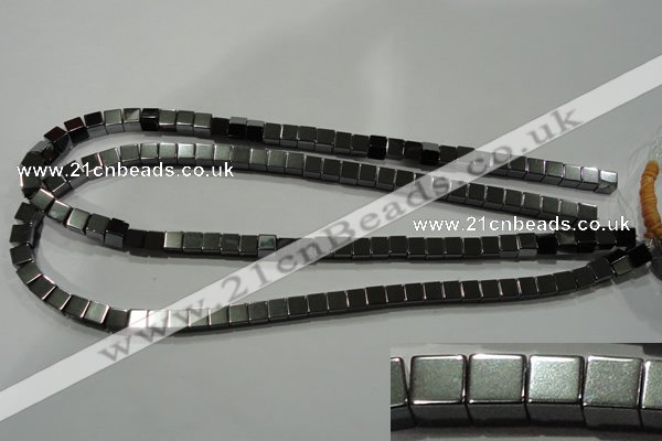 CHE182 15.5 inches 6*6mm cube hematite beads wholesale