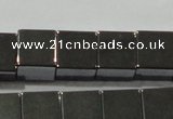 CHE183 15.5 inches 8*8mm cube hematite beads wholesale