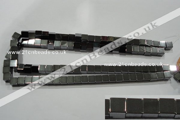 CHE183 15.5 inches 8*8mm cube hematite beads wholesale