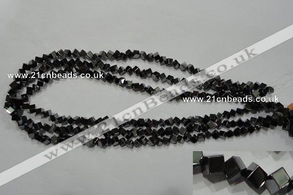 CHE186 15.5 inches 4*4mm cube hematite beads wholesale