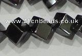 CHE187 15.5 inches 6*6mm cube hematite beads wholesale