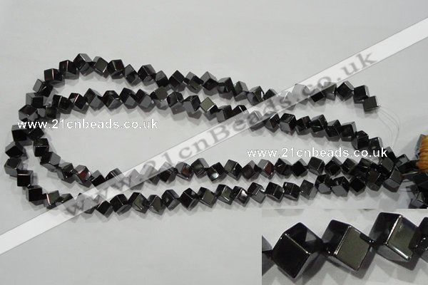 CHE187 15.5 inches 6*6mm cube hematite beads wholesale