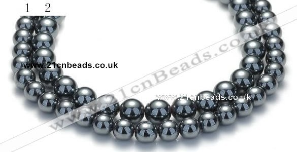 CHE19 16 inches 10mm & 12mm round hematite beads Wholesale