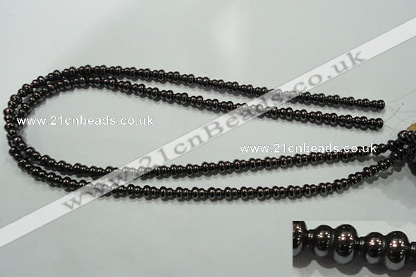 CHE190 15.5 inches 6*8mm calabash hematite beads wholesale