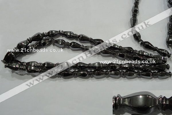 CHE197 15.5 inches 10*20mm vase-shaped hematite beads wholesale