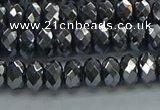 CHE2001 15.5 inches 4*6mm faceted rondelle hematite beads