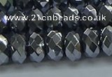 CHE2003 15.5 inches 6*10mm faceted rondelle hematite beads