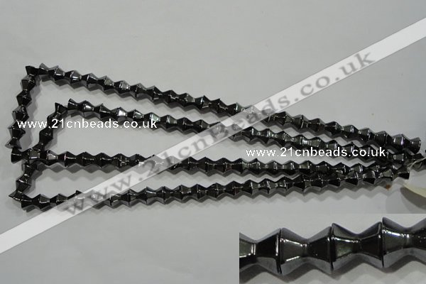 CHE203 15.5 inches 8*8mm faceted dumbbell hematite beads wholesale