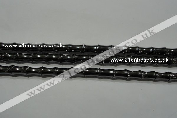 CHE204 15.5 inches 8*12mm bamboo hematite beads wholesale
